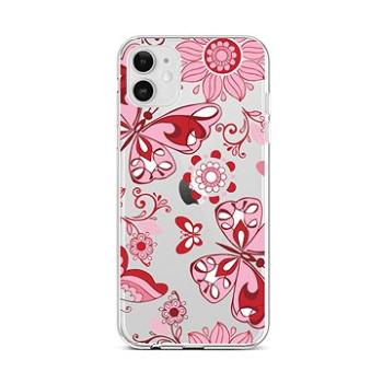 TopQ iPhone 12 silikon Pink Butterfly 55291 (Sun-55291)