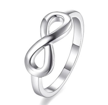 Ziskoun Prsten nekonečno z rhodiované bižuterie ve stříbrném provedení- Infinity SR000050 Velikost: 7