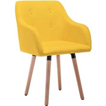 Jídelní židle 2 ks hořčicově žluté textil (322988)