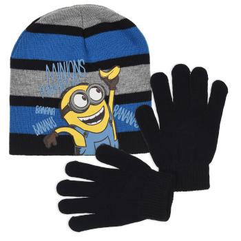 Chlapecká čepice a rukavice MIMONI černá Velikost: 52 cm