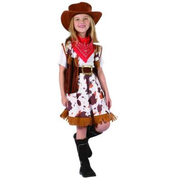 Made Šaty na karneval Kovbojská dívka v kloubouku 120 - 130 cm