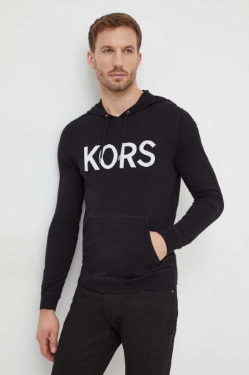 Bavlněný svetr Michael Kors černá barva, lehký