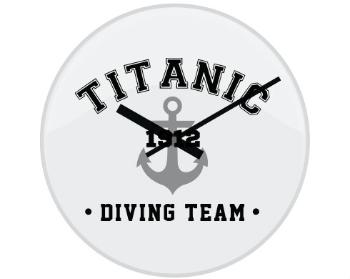 Hodiny skleněné TITANIC DIVING TEAM