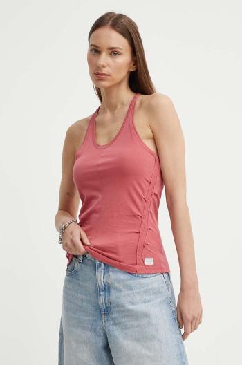 Bavlněný top G-Star Raw růžová barva, D24652-4107