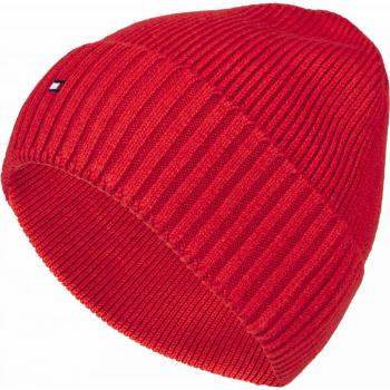 Tommy Hilfiger PIMA COTTON BEANIE Pánská zimní čepice, červená, velikost UNI
