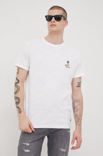 Bavlněné tričko Premium by Jack&Jones bílá barva, s aplikací
