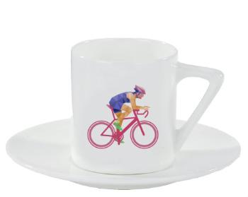 Espresso hrnek s podšálkem 100ml Cyklista