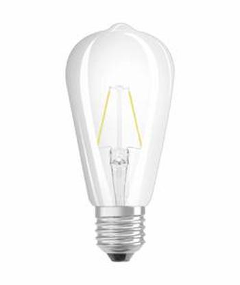 LED žárovka OSRAM 4052899962576 230 V, E27, 2 W = 25 W, teplá bílá, A++ (A++ - E), tvar pístu, vlákno, 1 ks