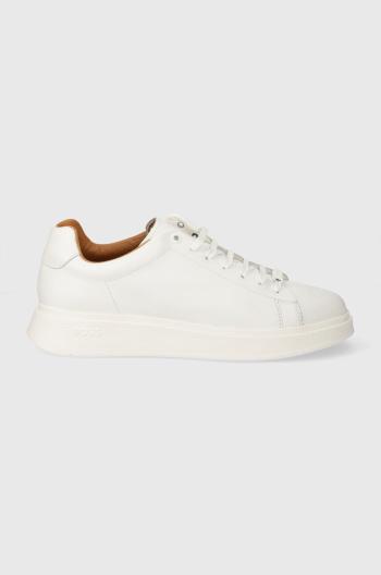 Kožené sneakers boty BOSS Bulton bílá barva, 50497887