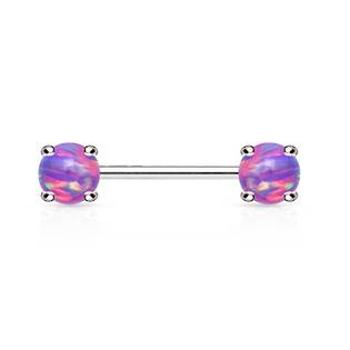 Šperky4U Piercing do bradavky, fialové opály - BR01023-A