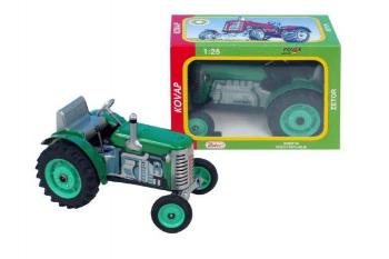 Kovap Zetor Traktor zelený na klíček kov 11:2v krabičce