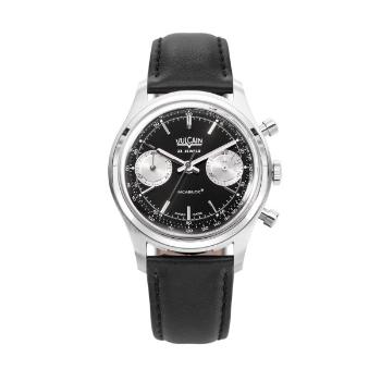 Vulcain Chronograph 70's - Black / Silver - Black Plain