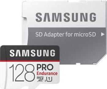 Paměťová karta microSDXC, 128 GB, Samsung Pro Endurance, Class 10, UHS-I, vč. SD adaptéru, podpora videa 4K