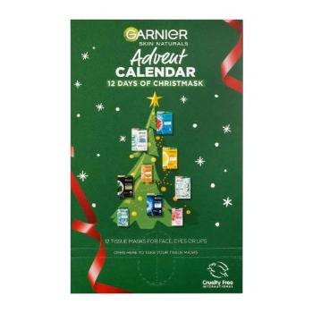 Garnier Advent Calendar 12 Days Of Christmask dárková kazeta pleťová maska 12 ks pro ženy