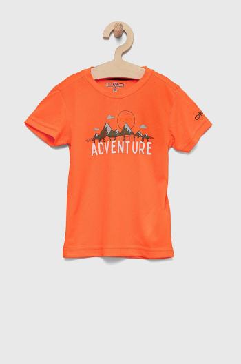 Dětské tričko CMP oranžová barva, s potiskem