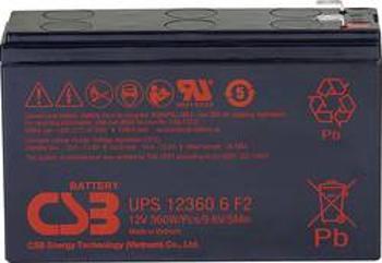 Olověný akumulátor CSB Battery UPS 123606 high-rate UPS123606F1F2, 7 Ah, 12 V