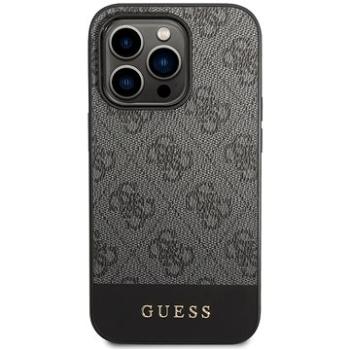 Guess 4G Stripe Zadní Kryt pro iPhone 14 Pro Grey (GUHCP14LG4GLGR)