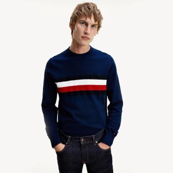 Tommy Hilfiger pánský modrý svetr Global Stripe