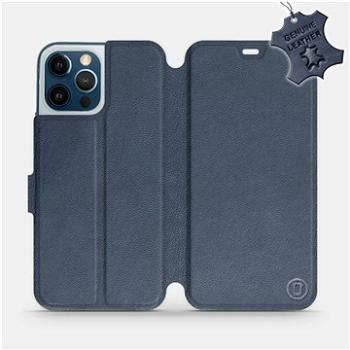 Flipové pouzdro na mobil Apple iPhone 12 Pro Max - Modré - kožené -   Blue Leather (5903516377879)