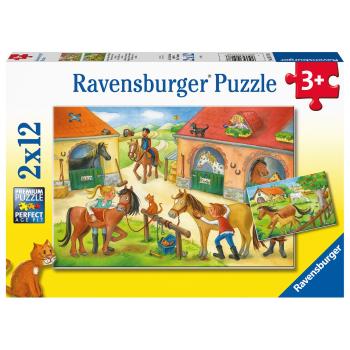 Ravensburger puzzle Šťastný den na statku 2 x 12 dílků
