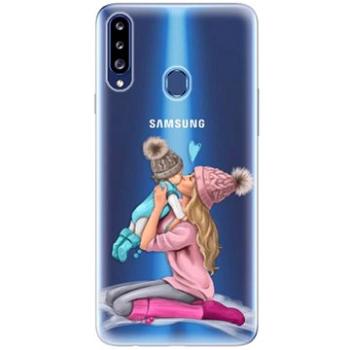 iSaprio Kissing Mom - Blond and Boy pro Samsung Galaxy A20s (kmbloboy-TPU3_A20s)