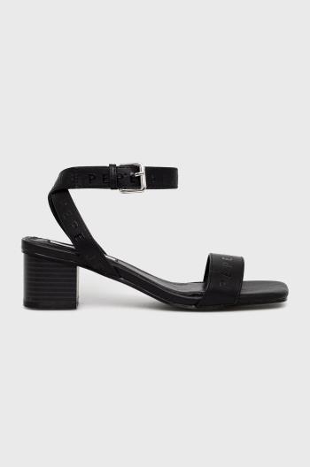 Sandály Pepe Jeans Romy Logo černá barva