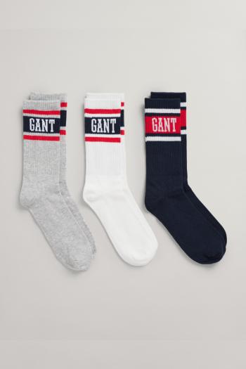 PONOŽKY GANT D1. SOCKS 3-PACK modrá 37/39