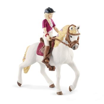 Schleich 42540 Blondýna Sofia s pohyblivými klouby na koni, 15 cm 