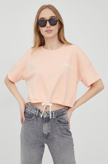 Bavlněné tričko Only růžová barva