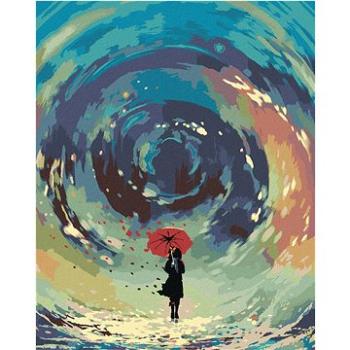 Malování podle čísel - Žena s deštníkem a vodní vír (HRAbz33311nad)