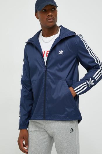 Bunda adidas Originals pánská, tmavomodrá barva, přechodná