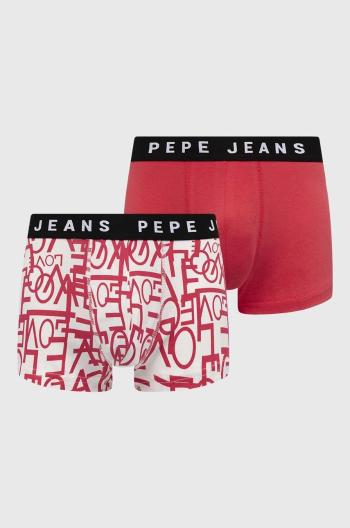 Boxerky Pepe Jeans LOVE LR TK 2P pánské, růžová barva, PMU11143