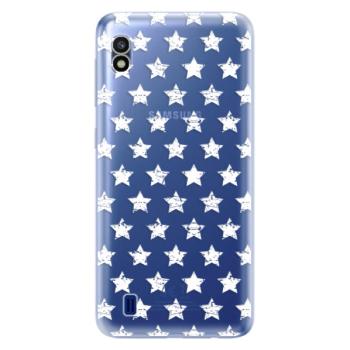 Odolné silikonové pouzdro iSaprio - Stars Pattern - white - Samsung Galaxy A10