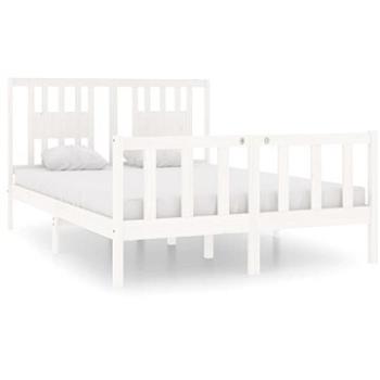 Rám postele bílý masivní dřevo 135 × 190 cm Double, 3104104 (3104104)