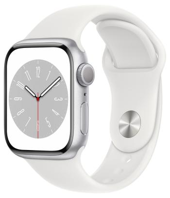 Apple Apple Watch Series 8 GPS 41mm Silver, White Sport