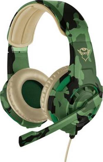 Trust GXT310C Radius Jungle Camo herní headset na kabel na uši, jack 3,5 mm, maskáčová