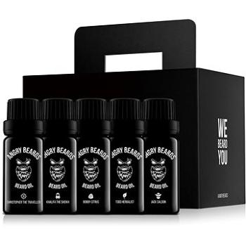 ANGRY BEARDS Set olejů na vousy - 5 × 10 ml (8594205593143)