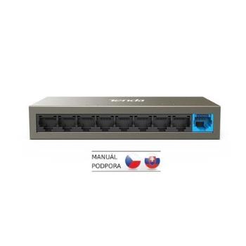 Tenda TEF1109D - 9x 10/100Mbps Switch, Fanless-bez ventilátorů, ochrana proti přepětí, VLAN, TEF1109D