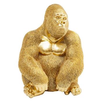 Dekorativní figurka Monkey Gorilla Side - střední, zlatá