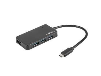 Natec Hub USB 3.0 Moth 4-ports, Black, USB-C, NHU-1343