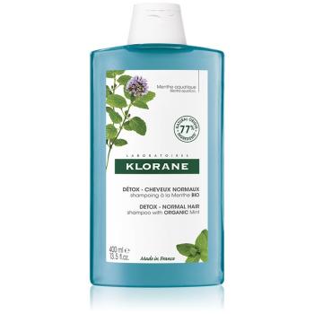 Klorane Máta Vodní BIO čisticí detoxikační šampon pro normální vlasy 400 ml