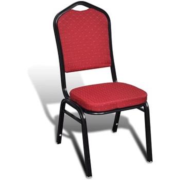 Jídelní židle 10 ks červené textil (270749)