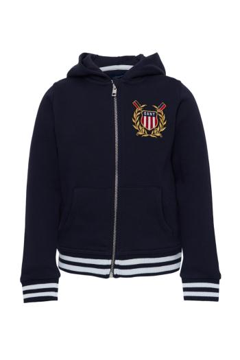 MIKINA GANT D1. GANT ROWING SHIELD ZIP HOODIE modrá 98/104