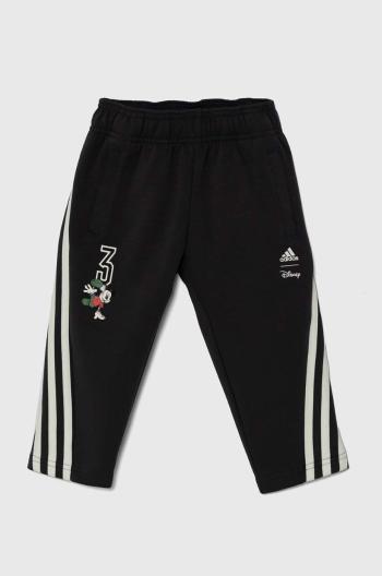 Dětské tepláky adidas LK DY MM PNT černá barva, vzorované, IV9627