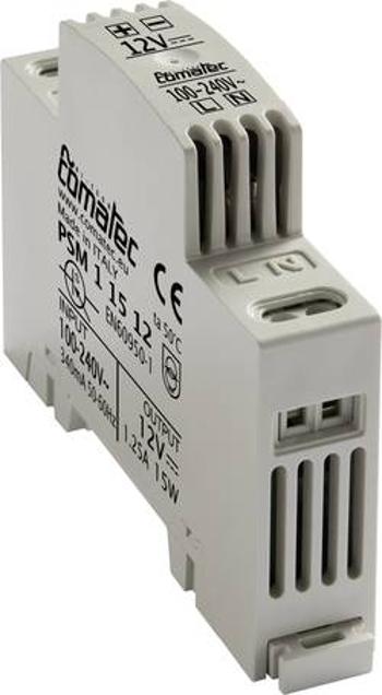 Síťový zdroj na DIN lištu Comatec PSM1/15.12, 12 V/DC, 1.25 A, 15 W