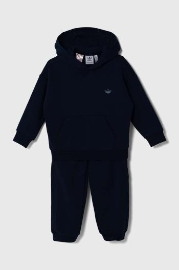 Dětská tepláková souprava adidas Originals HOODIE SET tmavomodrá barva, IZ4555