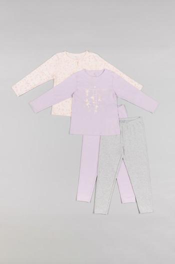 Dětské pyžamo zippy fialová barva, s potiskem