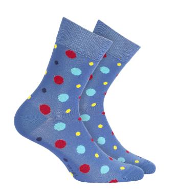 Pánské vzorované ponožky WOLA BAREVNÝ PUNTÍK modré Velikost: 42-44