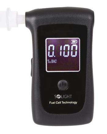 Solight Alkohol tester (1T06), profesionální Fuel Cell, 0,0 - 4,0‰ BAC,citlivost 0,008‰