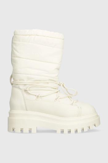 Sněhule Calvin Klein Jeans FLATFORM SNOW BOOT NYLON WN béžová barva, YW0YW01146